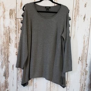 ALYX  Grey Cage Sleeve Sharkbite Top 1X